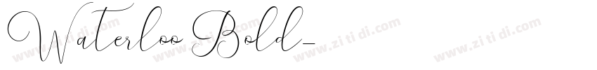 Waterloo Bold字体转换